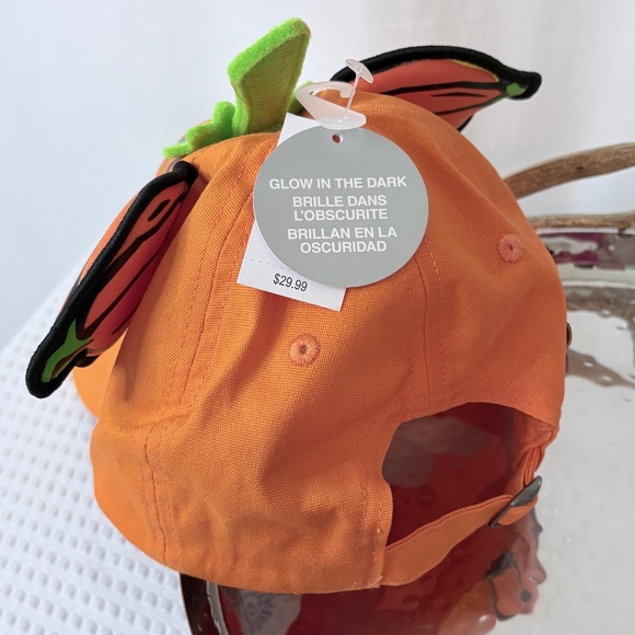 NWT DISNEY  Baseball Cap - Mickey Mouse Pumpkin - Glow in Dark - Picture 4 of 8